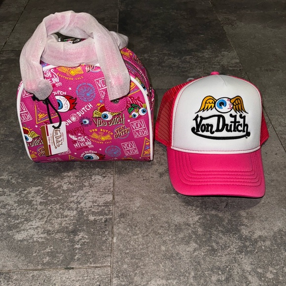 Von Dutch Handbags - Von Dutch Hot Pink Jax Set